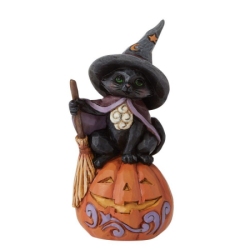 Jim Shore Black Cat on Pumpkin